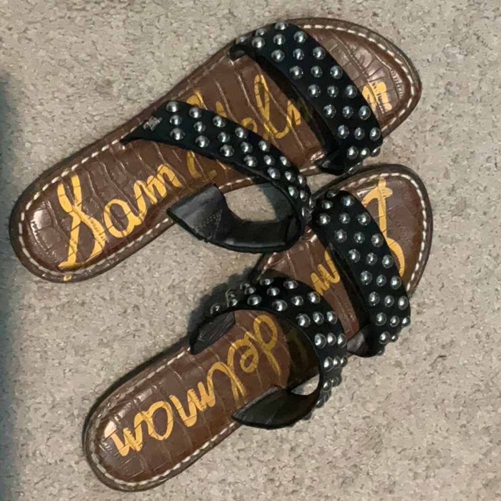 Sam Edelman Black Studded Women's Sandals